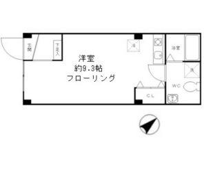 M.FLAT(ワンルーム/1階)の間取り写真