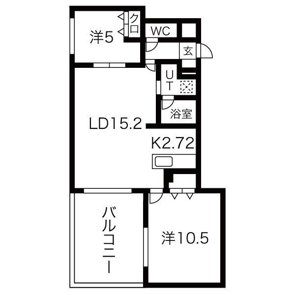 クオーレ(2LDK/2階)の間取り写真