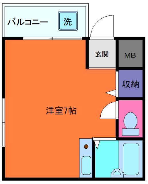 シティライフ稗原(ワンルーム/4階)の間取り写真