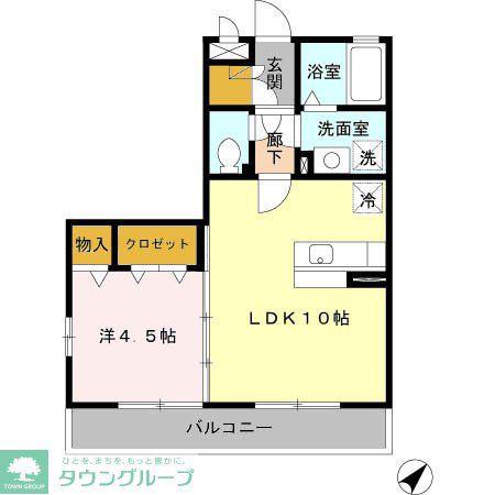 ソフィアジョウエイ(1LDK/3階)の間取り写真