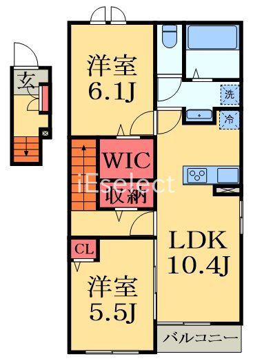 KOUWAII(2LDK/2階)の間取り写真
