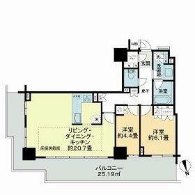 テラス東陽町ネクスタワー(2LDK/16階)の間取り写真
