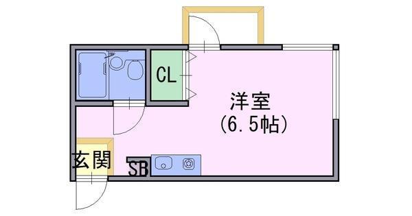 BIOS長岡京(ワンルーム/1階)の間取り写真