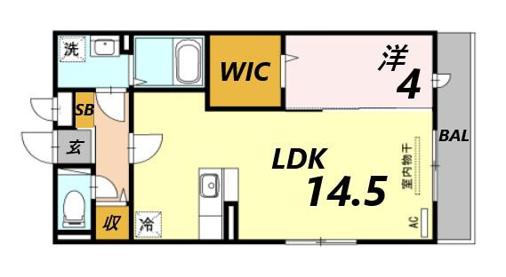 ALBAJ・K(1LDK/1階)の間取り写真