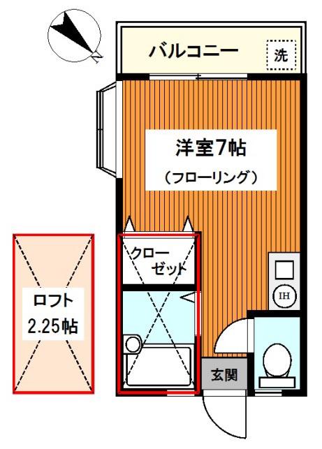菅沼コーポ(ワンルーム/2階)の間取り写真