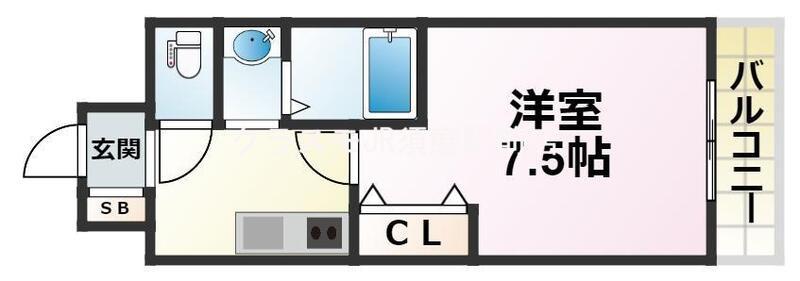 MA MAISON DE SUMA(1K/4階)の間取り写真