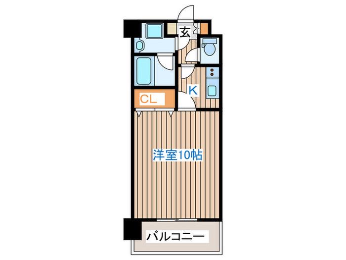 ブリリアント21(1K/5階)の間取り写真