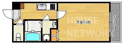 KS SQUARE(1K/1階)の間取り写真