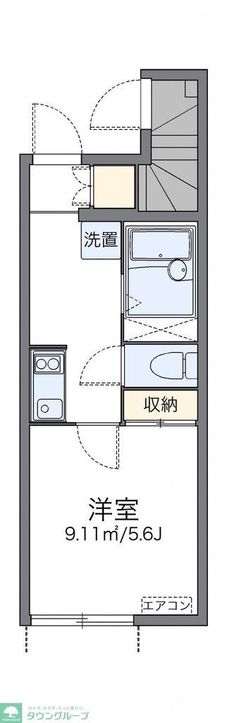 レオネクストエールIII(1K/1階)の間取り写真