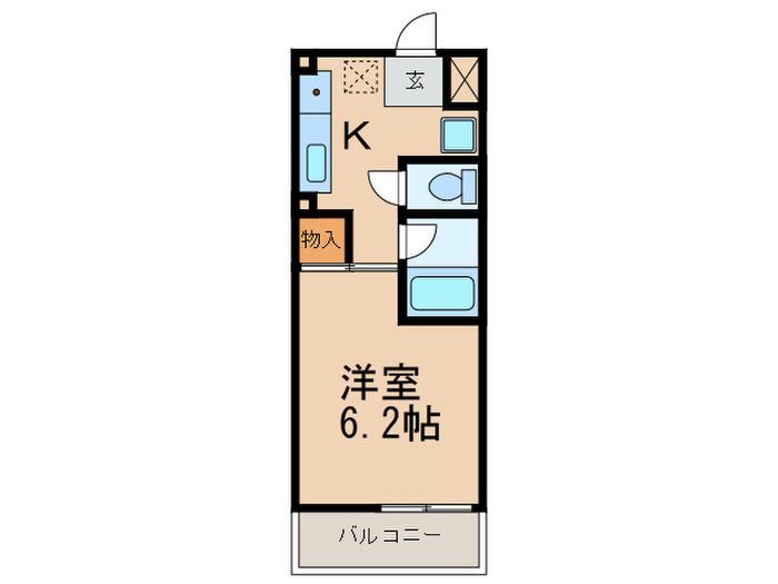 パレットイレブン(1K/2階)の間取り写真