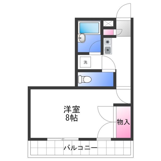 レオパレスKOKADO(1K/3階)の間取り写真