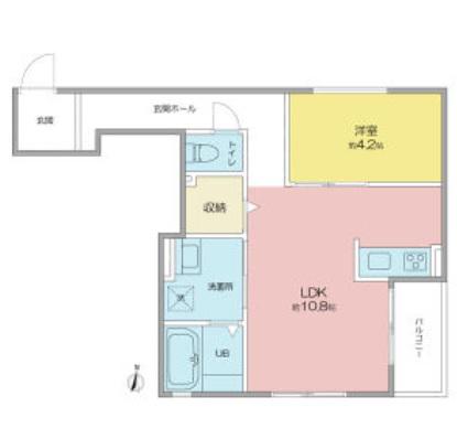 VILLA桜山(1LDK/1階)の間取り写真