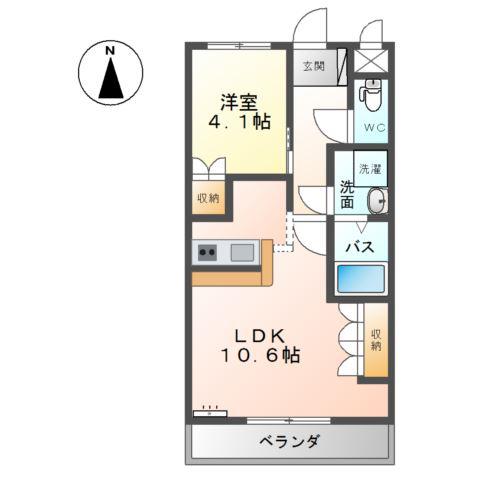 センチュリーカーサ(1LDK/2階)の間取り写真
