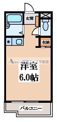 ペルソナ イナダ(ワンルーム/2階)の間取り写真