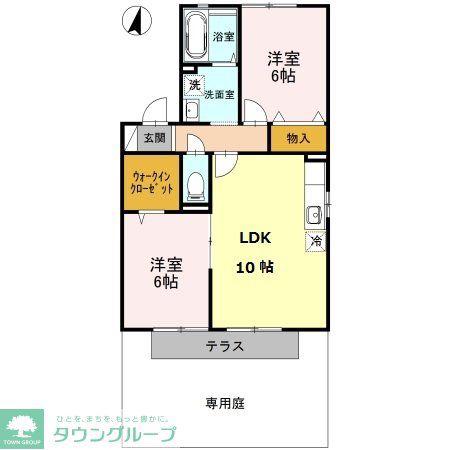パストラル I/III(2LDK/1階)の間取り写真