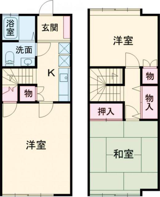 アーバンハイツ(3K/1階)の間取り写真