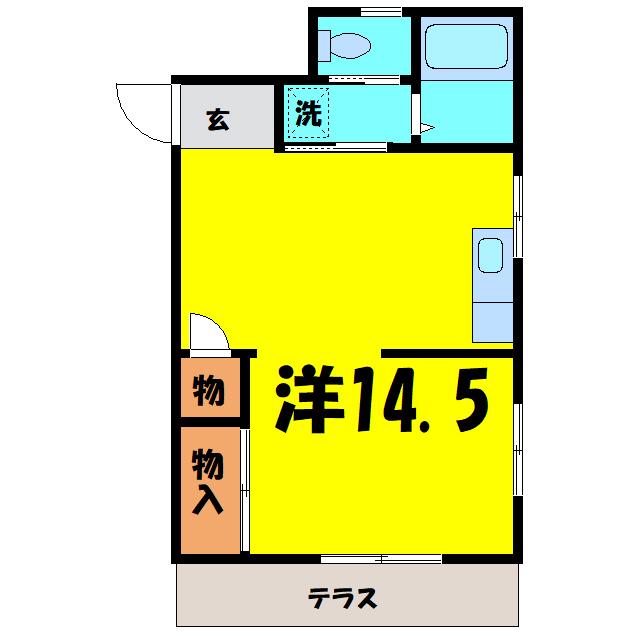 都丸ハイツ(ワンルーム/1階)の間取り写真