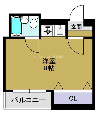 アーバンモール八幡屋(ワンルーム/5階)の間取り写真