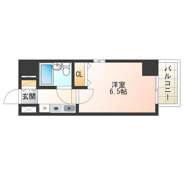 エスリード梅田西(1K/2階)の間取り写真