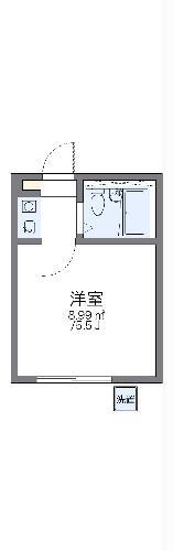 レオパレス東金町第6(1K/1階)の間取り写真