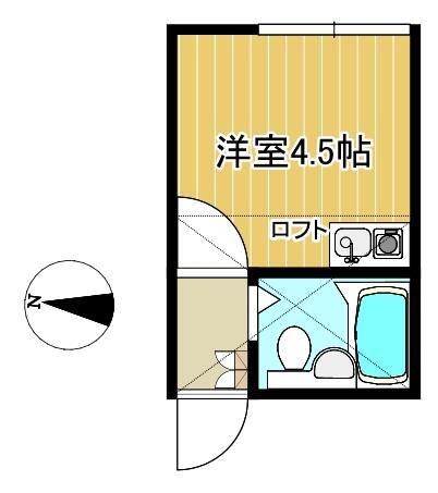ロイヤルパレス六番館(ワンルーム/2階)の間取り写真