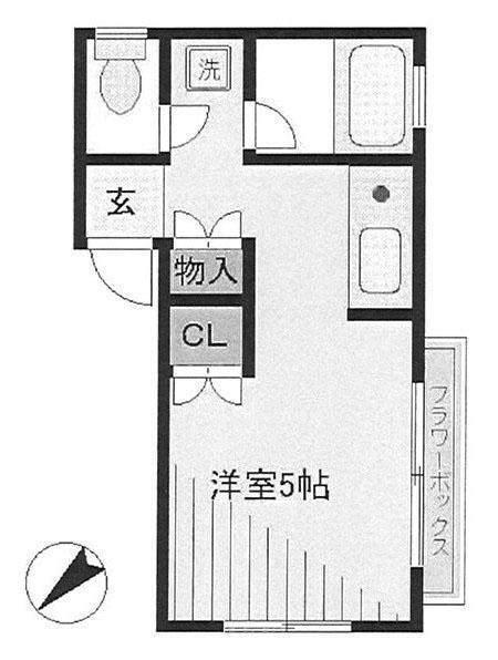 マーガレットハイツ(ワンルーム/3階)の間取り写真