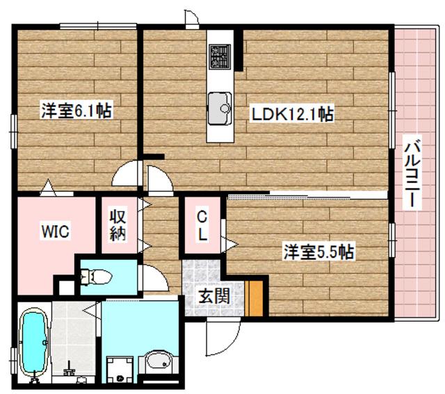 DYLAN(2LDK/2階)の間取り写真