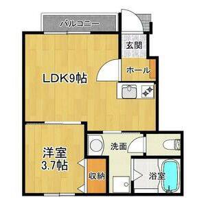 SUN・メゾン志染駅前(1LDK/1階)の間取り写真