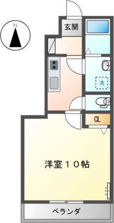 フェリックス(1K/1階)の間取り写真