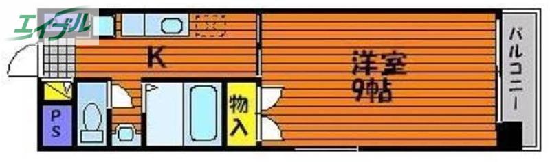 サンフォレスタIII(1K/6階)の間取り写真