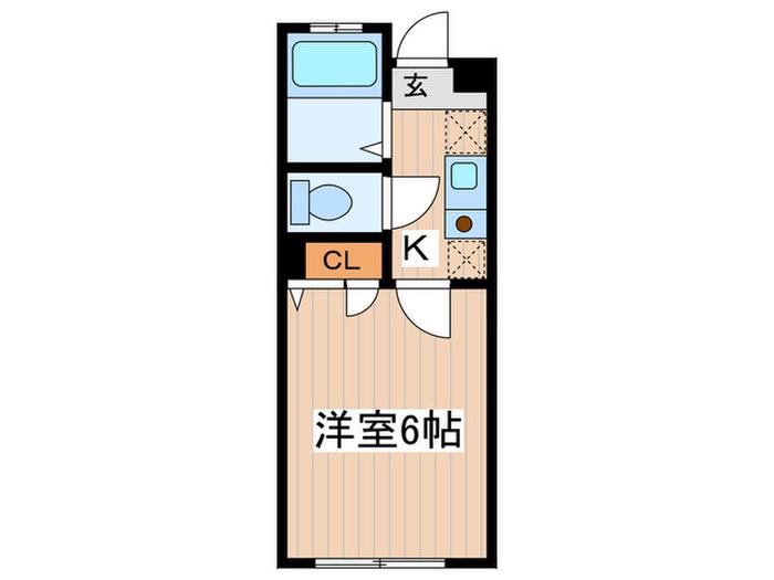 シューレ小金井(1K/3階)の間取り写真