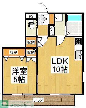 メゾン文理台(1LDK/1階)の間取り写真
