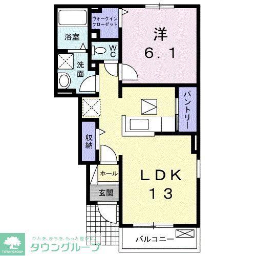アルドールV(1LDK/1階)の間取り写真