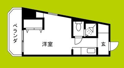 ほづみマンション(ワンルーム/3階)の間取り写真