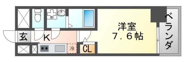 S-RESIDENCE江坂LIBLE(1K/10階)の間取り写真