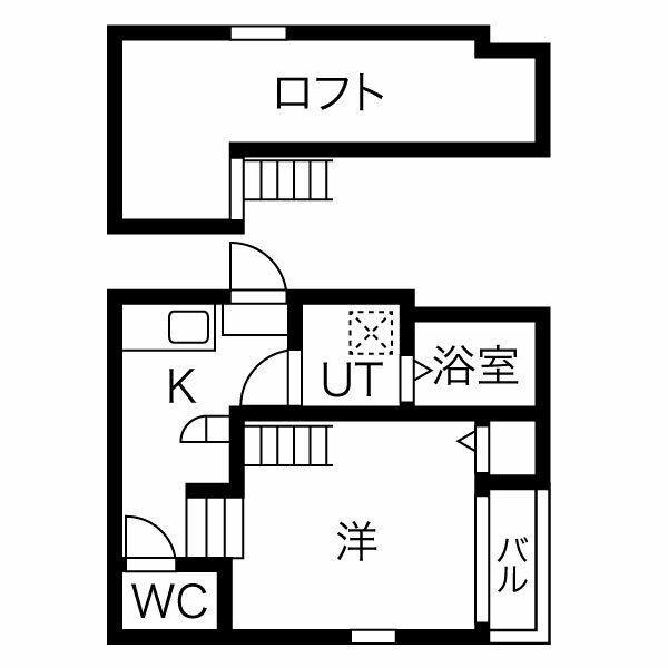 フォレストヒルズ(1K/2階)の間取り写真