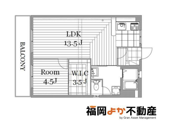 千代田ビル(1LDK/3階)の間取り写真