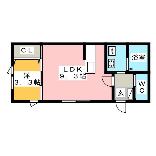 カームメゾン(1LDK/1階)の間取り写真