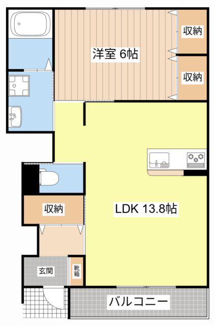 メゾン・ティエード(1LDK/1階)の間取り写真