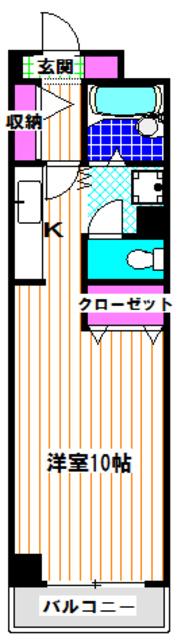 サニーパレス(ワンルーム/2階)の間取り写真