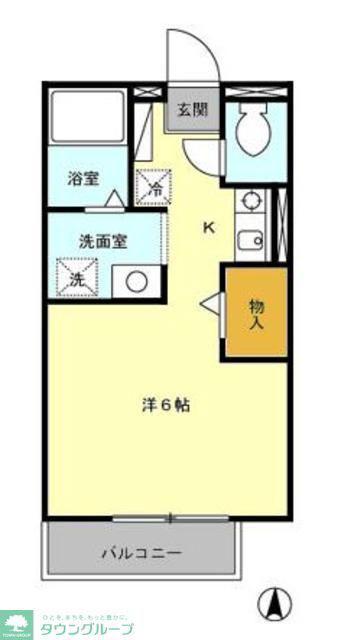 ケイ フラット(1K/1階)の間取り写真