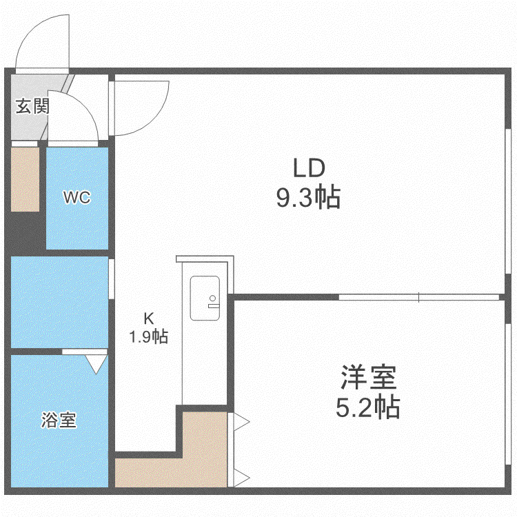 PARENTEN3(1LDK/3階)の間取り写真