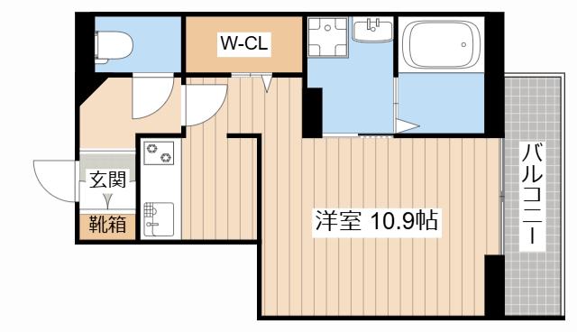 シャーメゾンノールビラージュ(ワンルーム/3階)の間取り写真
