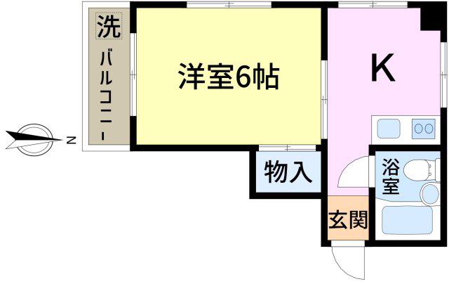 日正ハイム(1K/2階)の間取り写真