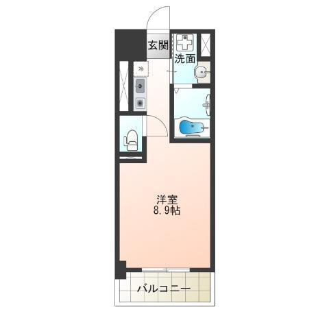 N RESIDENCE 新今宮(ワンルーム/10階)の間取り写真