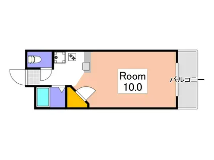 ソレイユ大元上町(ワンルーム/2階)の間取り写真