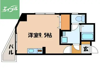 ヴェルシャトレー(ワンルーム/4階)の間取り写真