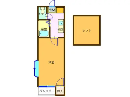 MS 1(1K/1階)の間取り写真
