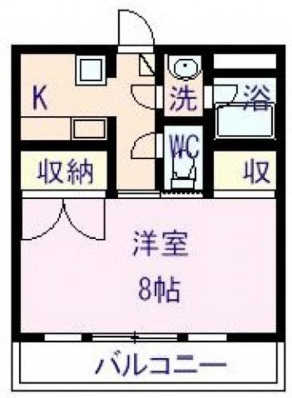 アメニティー伊島(1K/3階)の間取り写真
