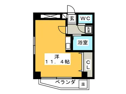 MKBLDG(ワンルーム/5階)の間取り写真